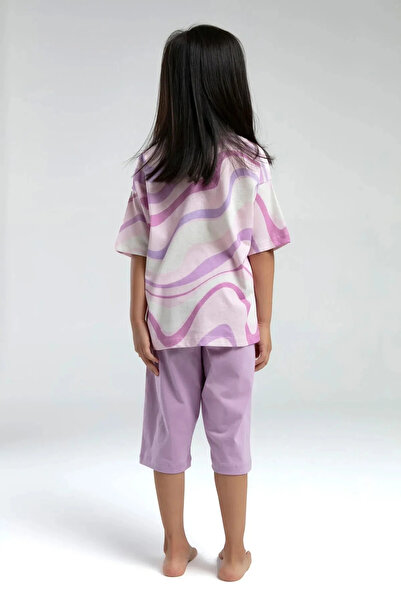 U.S. Polo Assn. Kiz Garson Capri Set - Cream/Purple Pink