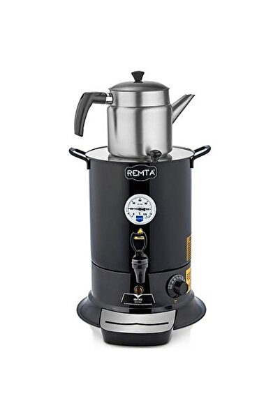 Remta Tek Demlikli Elite Çay Makinesi 10 lt Siyah (Demlik Dahil) - EL12