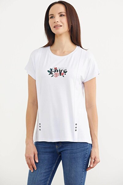 Sementa 75971 Arkası Uzun Baskılı Tshirt