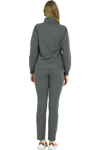 TRENDHİLL Women's Plus Size Cotton Tracksuit Set201836 Anthracite Melange