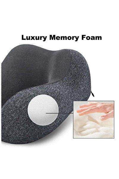 fulina Travel Pillow, 100% Memory Foam Neck Pillow with Comforter Cover, U Shaped Pillow for Home, Office
