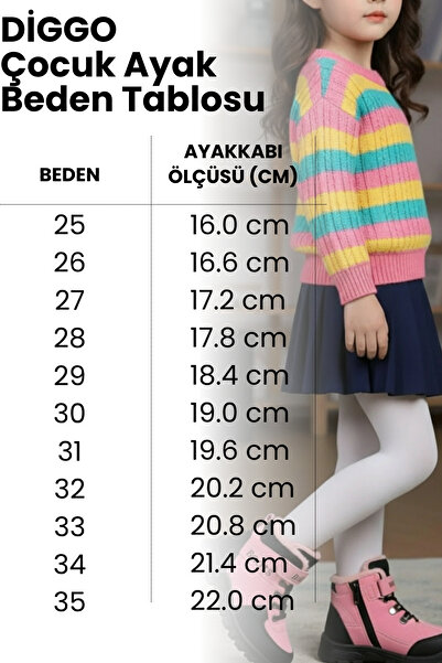 DİGGO KİDS Χειμερινές γούνινες μπότες με φερμουάρ για κορίτσια – Αδιάβροχες, Χοντρή σόλα, Άνετα καθημερινά παπούτσια