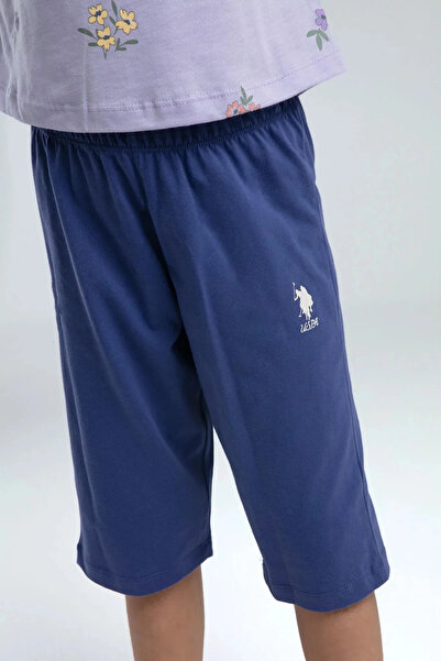 U.S. Polo Assn. Kiz Garson Capri Set - Lila