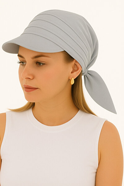 ZERAMİNE Bağlamalı Siperli Bandana Vizör Şapka Uv Koruyuculu