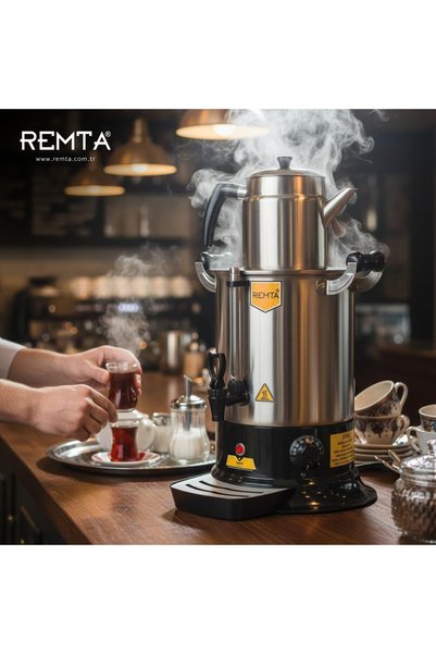 Remta Platin Model Tek Demlikli Çay Makinesi 9 Lt (demlik Dahil)