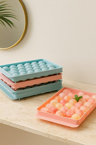 DİVAYS Pratik Kapaklı 33 Bölmeli Damla Buz Kalıbı | Kapaklı Damla Model Büyük...