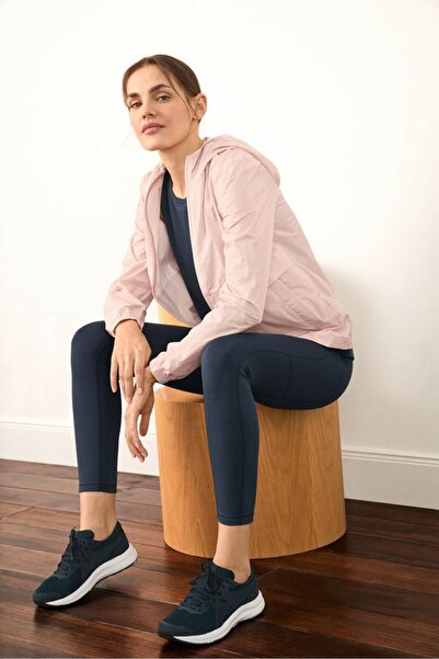 Tchibo سترة نسائية واقية من الرياح بأكمام طويلة وغطاء رأس، وردية اللون