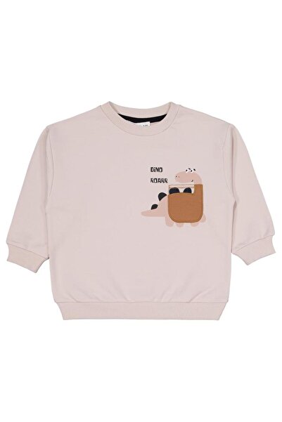 Civil Boys طقم بدلة رياضية ديناصور مطبوع للأعمار من 2-5 سنوات - بيج للأعمار م...