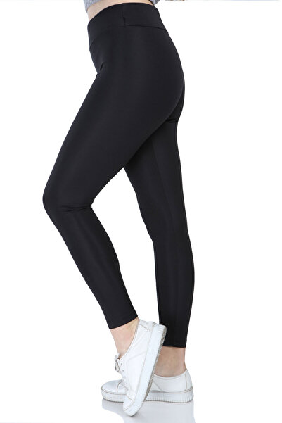 AFVENTE Women's Black High Waist Tights