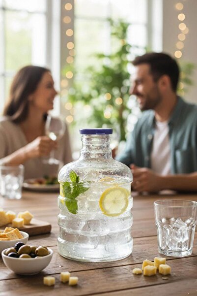 Paşabahçe Denizli Cam El İmalatı 2 Lt Cam Damacana 33035-1 Silikon Kapak