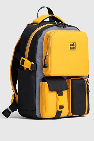 By Hakan Hkn 9013 School Bag Set of 3 Orthopedic Back Mustard Multi-Compartment