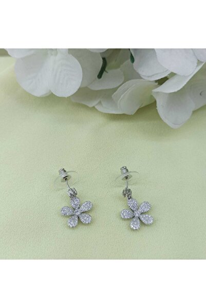 Simge Gümüş Steel Daisy Elegant Earrings