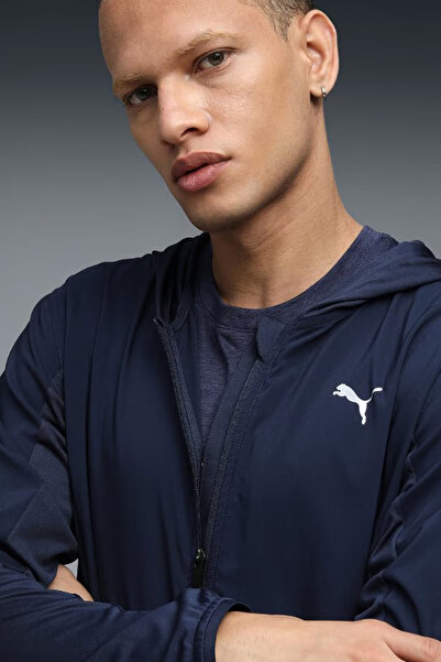 Puma Чоловіча темно-синя тренувальна куртка Flex Fabric Mix