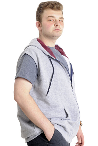 ModeXL Mode Xl Men's Large Size Vest Kangaroo Pocket Zippered 23620 Grimelange