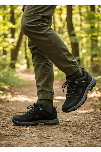 E SPORT ERKEK SİYAH SARI TRACKİNG KISA BOT