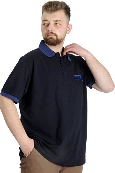 ModeXL Чоловіча футболка-поло - великий розмір, Mode XL, синя 23347