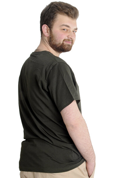 ModeXL Large Size Mode XL Men's T-shirt Headset - 23101 Khaki