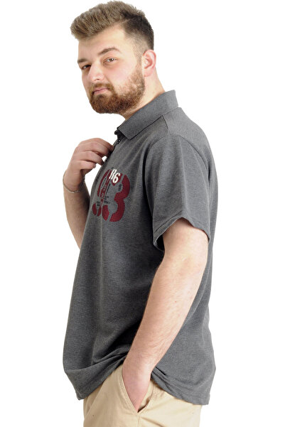 ModeXL Mode Xl Large Size Men's T-shirt Polo Piece Limited 23330 Anthracite