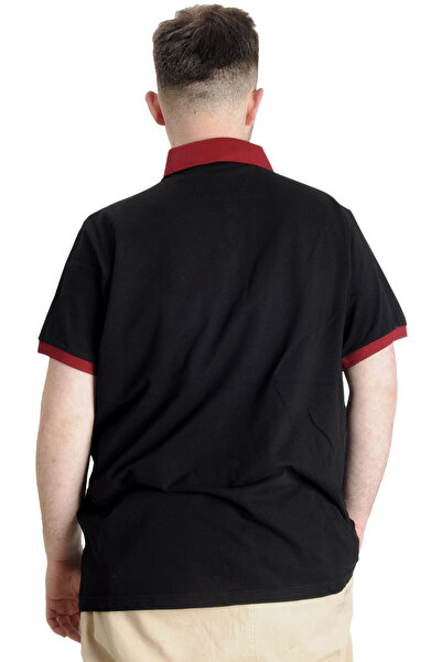 ModeXL Ανδρικό μπλουζάκι πόλο Mode Xl Plus Size Rangers 23342 Μαύρο