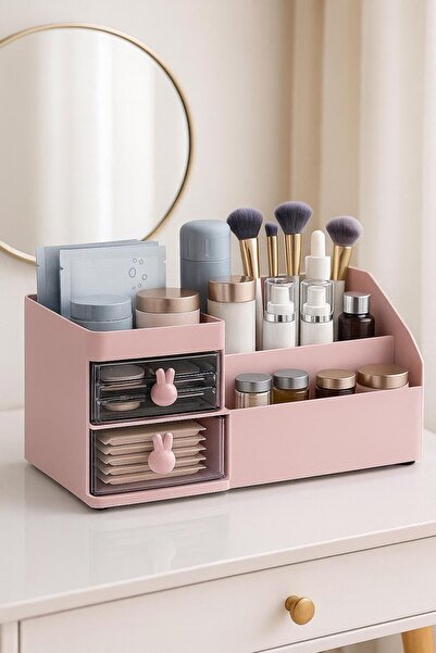 Blackstar Makyaj Organizeri Çekmeceli Pembe