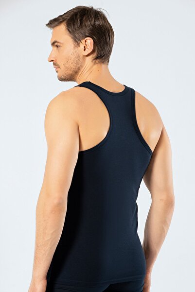 Cacharel Men's Halter Neck Sports Tank Top 1302/Navy Blue