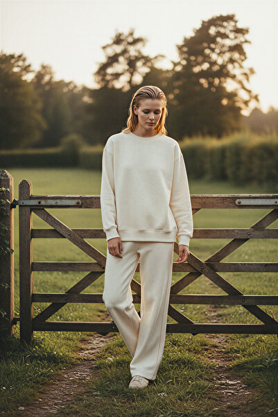 Amia&Co. Set din bumbac bej dublu B basic