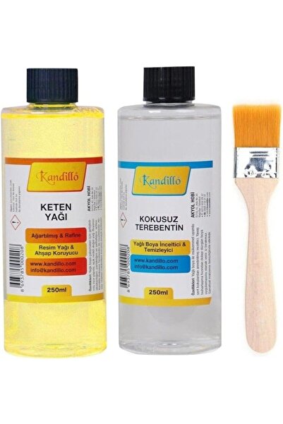 Genel Markalar Magnet Yağlı Boya Seti Yardımcı Malzemeler 2 X 250 Ml Terebent...