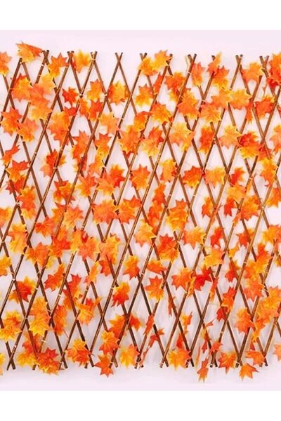 Cetking Çit Yapay Sarmaşık Sonbahar Yapraklı Hobi Balkon Bahçe Çiti Dekoru Ofis Seperatörü