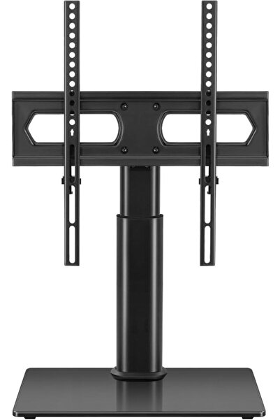 Genel Markalar Ayarlanabilir TV Standı 27-65 inç Ekran için Temperli Cam Tabanlı Tek Bilgisayar Monitörü