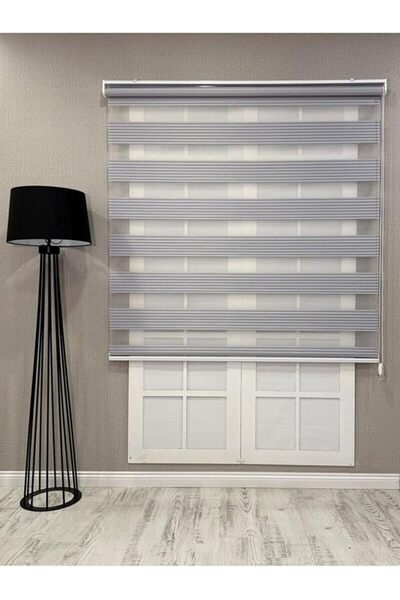 Sevimle Store Stor Geniş Plise Güneşlik Perde, Açık Gri, 70 x 200