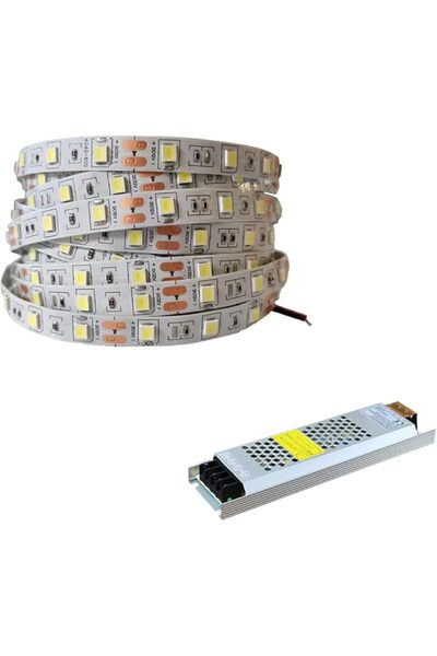Genel Markalar Yeni Nesil Şerit LED 5 Metre + 12v 5 Amper 60 Watt LED Trafo (...