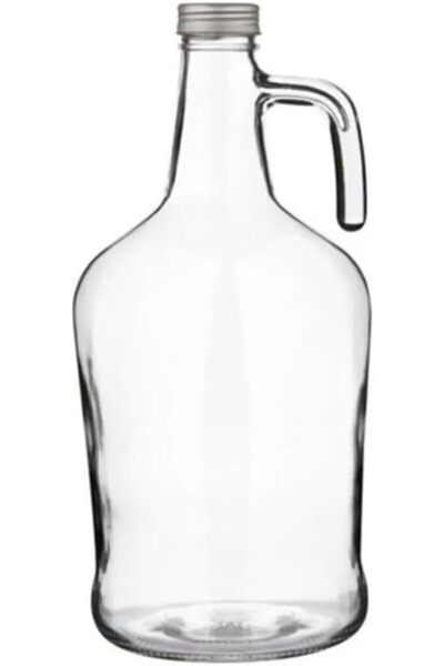 Genel Markalar Adet (GALON) 3 Litre Saplı Zeytinyağı Şişesi Kalın Camdan Elde Üretim Retro Tüm Sıvılara Damacana