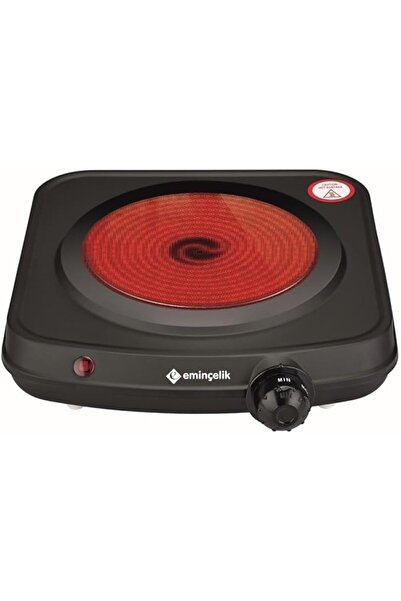 Genel Markalar EC-SÜ VCB 01 1200 W Set Üstü Tek Gözlü Seramik Camlı Siyah Göv...