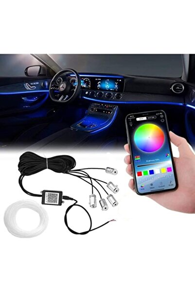 Genel Markalar İçi Atmosfer Ambiyans Led Neon Rgb İp Neon App Kontrollü 5 Parça