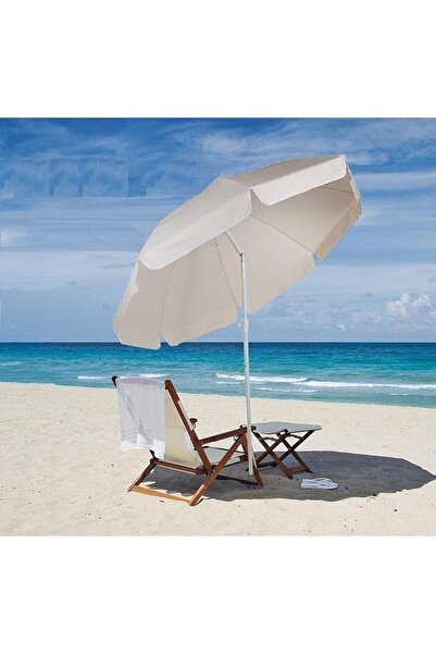 Genel Markalar 2 Mt. Plaj Şemsiyesi Eğilebilir Deniz Bahçe Piknik Kamp Güneş ...