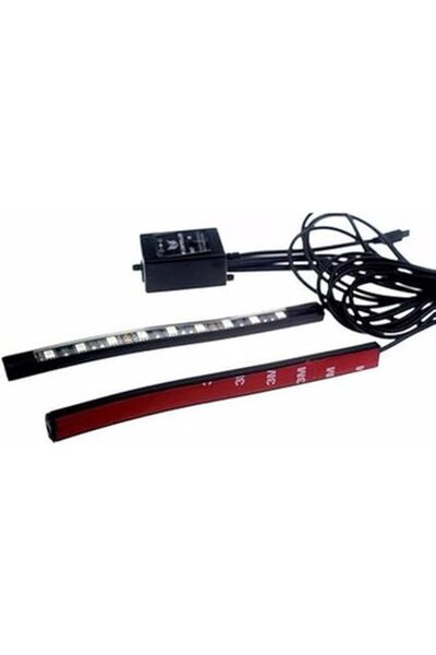 yenibagshop car accesories USB GİRİŞLİ 9 LEDLİ ARAÇ İÇİ SESE DUYARLI AYAK ALTI RGB LED AYDINLATMA