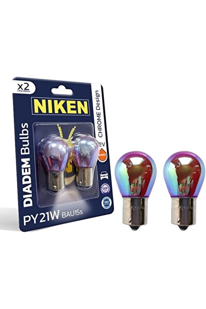 Genel Markalar PY21W 93 Turuncu Amber Chorome Diadem BAU15s, 12V, 2'li Paket