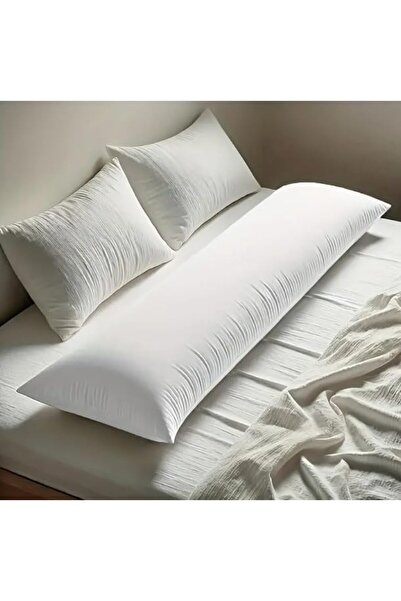 Genel Markalar Uzun Vücut,Baş Yastığı, 137 cm x 48 cm, Beyaz, Yumuşak Dolgulu