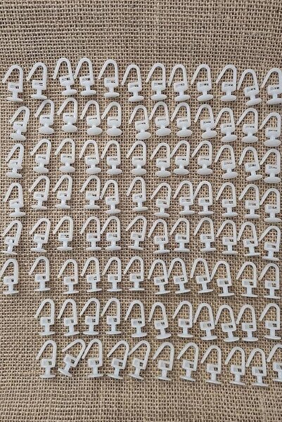 Genel Markalar Süs dünyası 100 Adet Kilipsli Korniş Perde Düğmesi Askı Aparat...