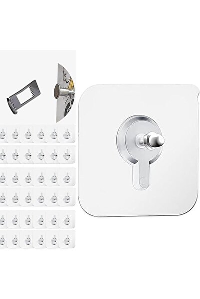 SilaSeren Store 10 Adet Çok Amaçlı Yapışkanlı Çivi Vida Askı Kanca Raf Tablo ...