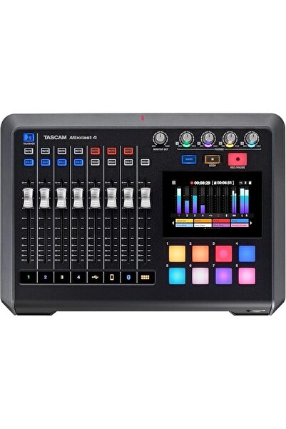 Wishora Store MIXCAST 4 Podcast Yayını için 4 Kanal Mikser & Kaydedici ve USB...