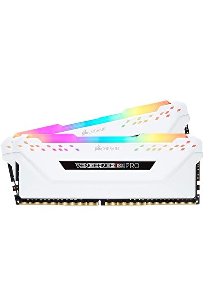 SoyluhanStore Vengeance RGB PRO 16GB (2X8GB) 2666Mhz CL16 1.2V DDR4 Ram, Beyaz (CMW16GX4M2A2666C16W)