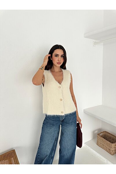 SBL COLLECTİON Button Detailed Soft Vest