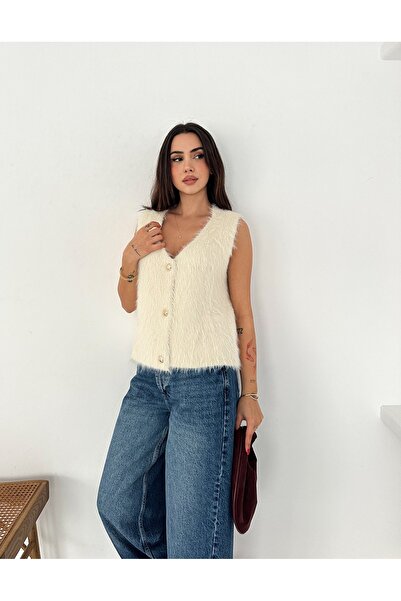 SBL COLLECTİON Button Detailed Soft Vest