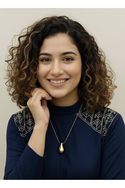 Generic 18k gold plated water drop necklace