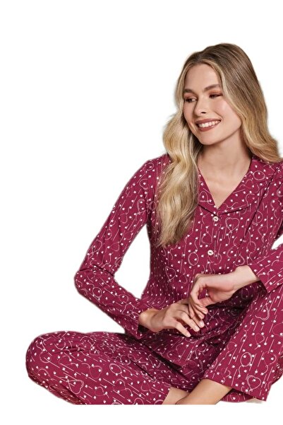 bipamuk Serenel Cotton Fabric Long Sleeve Women's Pajama Set Comfortable Soft Touch