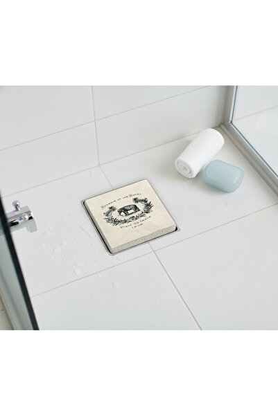 Creatick Design Printed Stone Bathroom Kitchen Sink Balcony Drain Cover 10X10...