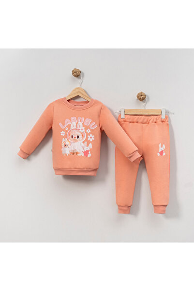 NEU KIDS Labubu Printed Girls' Top and Bottom Set