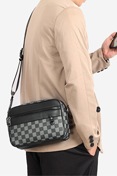Louis Vettriano Mens Shoulder bag Checkerboard Messenger Bag LV Design Suitable for daily use, gatherings, and gifts
