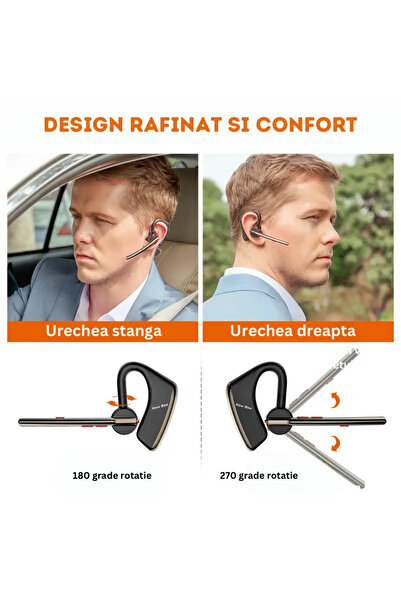 New Bee M50 ProDriversProfessional Wireless Bluetooth Headset - HD Call, Dual Microphone, Noise Canc